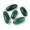 Natural Agate(Dyed & Heated) Beads, Oval, Top Drilled, Dark Green, 24.5~42x10.5~14.5x8.5~13.5mm, Hole: 2mm