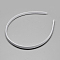 Plain Plastic Hair Band Findings, No Teeth, Covered with Cloth, White, 120mm, 9.5mm