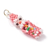 Easter Glass Seed Beaded Dwarf Pendants PALLOY-MZ01037-01-3