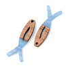 Opaque Resin & Walnut Wood Pendants RESI-S389-019A-C01-2