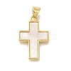 Brass Shell Pendants X-KK-R002-01G-1