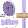 20 Yards Ruffled Polyester Elastic Lace Trim EW-WH0018-01B-2