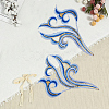 2Pcs Cloud Clothing Computerized Embroidery Cloth Iron on/Sew on Patches DIY-GF0012-97D-7