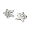 Christmas Brass Micro Pave Clear Cubic Zirconia Pendants KK-A280-03A-P-2