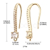 Brass Micro Pave Clear Cubic Zirconia Earring Hooks ZIRC-YW0001-03G-3