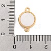 Alloy Crystal Rhinestone & Acrylic Flat Round with Star Links Connector Charms FIND-U007-05G-3