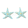 Ocean 304 Stainless Steel Enamel Big Pendants X-STAS-T076-08C-03G-1