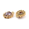 Real 18K Gold Plated Brass Micro Pave Cubic Zirconia Charms ZIRC-Z023-04D-NR-3