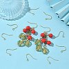 SHEGRACE Brass French Hooks with Loop XGR0002G-02G-5