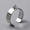 Stainless Steel Open Cuff Finger Ring Components STAS-WH0029-40A-P-1