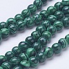 Synthetic Malachite Beads Strands G-D855-02-6mm-1