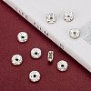 200pcs Clear White Rhinestone Rondelle Spacer Beads RB-A014-Z8mm-01S-5