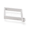Tarnish Resistant 304 Stainless Steel Open Back Bezel Pendants STAS-K208-08P-2