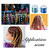 5 Rolls 5 Colors Segment Dyed Nylon Rattail Satin Cords NWIR-FH0001-04A-7