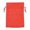 Polyester Imitation Burlap Packing Pouches Drawstring Bags ABAG-R004-18x13cm-01-3