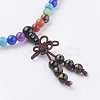 Natural Agate Mala Beads Necklaces NJEW-K084-01-3