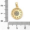 Brass Micro Pave Cubic Zirconia Pendants KK-G542-05G-01-3