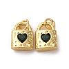 Brass Micro Pave Cubic Zirconia Pendants KK-P308-13G-1