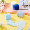4 Rolls 4 Colors Frayed Polyester Ribbon OCOR-TA0002-87C-6
