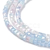 Gradient Color Electroplate Glass Bead Strands X-GLAA-E042-05-B04-4