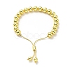 Rack Plating Brass Round Bead Slider Bracelets for Women BJEW-M232-01G-C-2