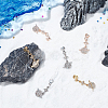 6Pcs 3 Colors Alloy Star and Planet Watch Band Studs MOBA-PH0001-13-5