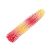 Gradient Color Baking Paint Glass Bead Strands DGLA-A039-T6mm-A02-1