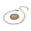 Brass Heart Link Bracelets for Women BJEW-G735-07P-5