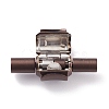 Ion Plating(IP) 304 Stainless Steel European Clasps with Cord Ends STAS-G239-15R-4