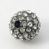 Alloy Rhinestone Beads RB-A034-10mm-B-3