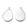 Tarnish Resistant 304 Stainless Steel Pendant Cabochons Settings for Fashion Jewelry STAS-M283-02P-2