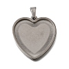 304 Stainless Steel Pendant Cabochons Settings SA-CBA8A58-01A-P-1