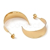 PVD Vacuum Plating 201 Stainless Steel C-Shaped Stud Earrings EJEW-I309-25G-2