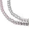 Transparent Gradient Color Glass Beads Strands GLAA-H021-01A-12-3