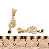 Brass Micro Pave Cubic Zirconia Pendants KK-C132-16G-3