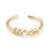 Constellation/Zodiac Sign Brass Cuff Rings RJEW-J074-05G-D-1