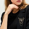 2Pcs 2 Styles Steel Brooches JEWB-BM0001-01G-6