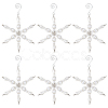 Snowflake Glass Pendant Decoration HJEW-GO00054-1
