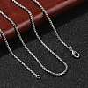 1.5mm Rack Plating Brass Box Chain Necklaces for Women Men MAK-L044-21P-1