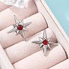 Rhinestone Star Clip-on Earrings EJEW-B116-01P-01-3