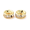 Brass Crystal Rhinestone Spacer Beads KK-G418-14G-B-2