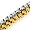 Trendy 304 Stainless Steel Venetian Chain Bracelets STAS-A028-B029-1