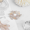 2Pcs Alloy Rhinestone Brooches JEWB-LP0010-12-3
