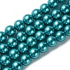Eco-Friendly Glass Pearl Beads Strands HY-A008-14mm-RB073-1