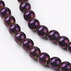 Non-magnetic Synthetic Hematite Beads Strands G-S096-4mm-M-3