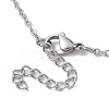 Stainless Steel Macrame Pouch Empty Stone Holder for Pendant Necklace Making NJEW-JN04532-02-4