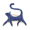 Alloy Rhinestone Lapel Pins for Backpack Clothes LS-JEWB-P055-06G-02-1