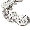 Tarnish Resistant 304 Stainless Steel Curb Chains Double Layer Multi-strand Bracelet BJEW-C025-10P-3