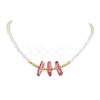 ABS Plastic Imitation Pearl Beaded Necklaces NJEW-JN04859-04-1