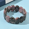 Natural Rhodonite Beads Stretch Bracelets for Women Men BJEW-I323-02F-2
